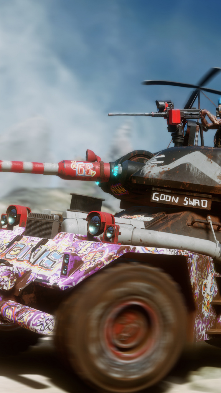 Обои Ярость 2, открытый мир, Bethesda Softworks, xbox one, бак в разрешении 750x1334