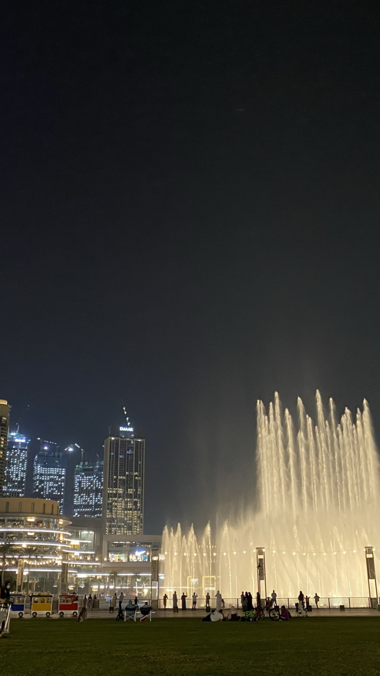 Обои ночь, городской район, город, метрополия, вышка в разрешении 750x1334