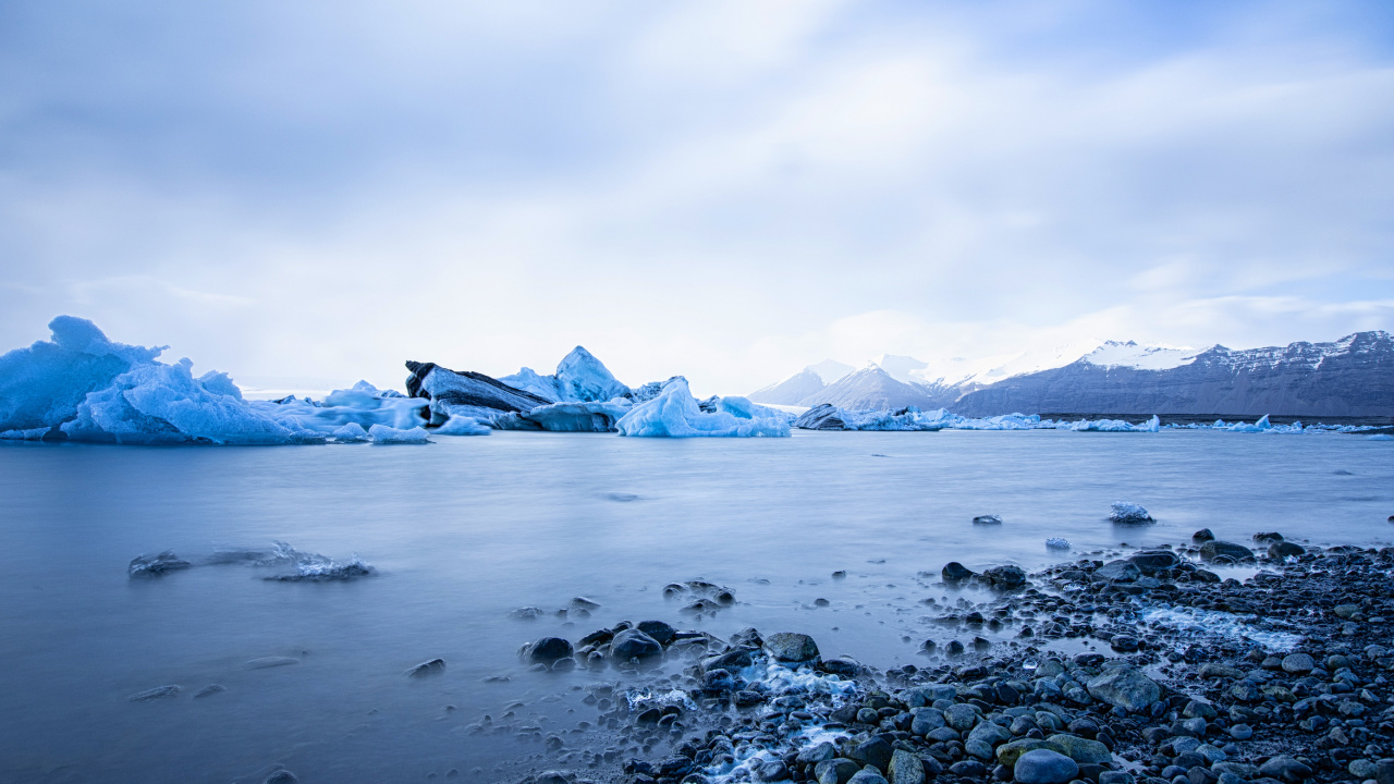 Обои вода, soundcloud, облако, гора, снег в разрешении 1280x720