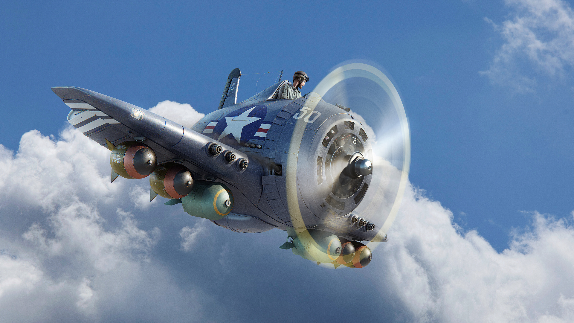 Обои самолет, авиация, самолеты, пропеллер, аэрокосмическая техника в разрешении 1920x1080