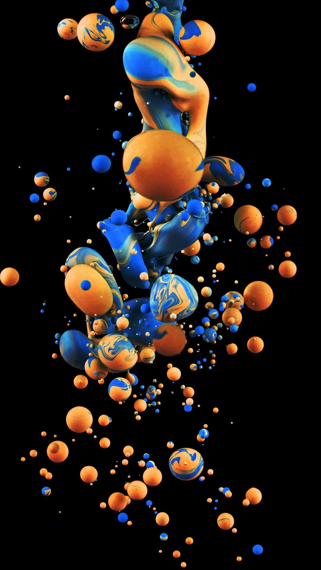 Обои жидкий, освещение, арт, электрик, вода в разрешении 1080x1920