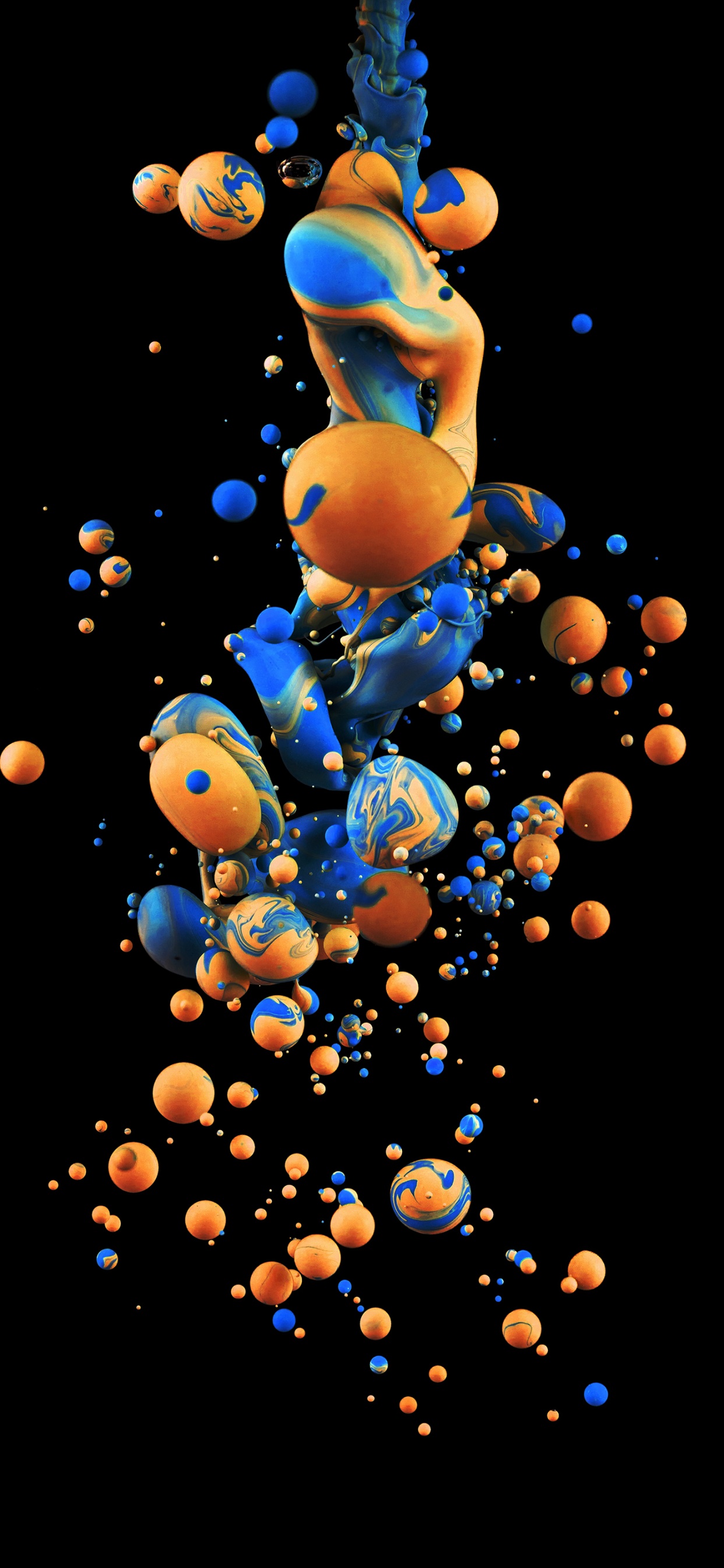 Обои жидкий, освещение, арт, электрик, вода в разрешении 1242x2688