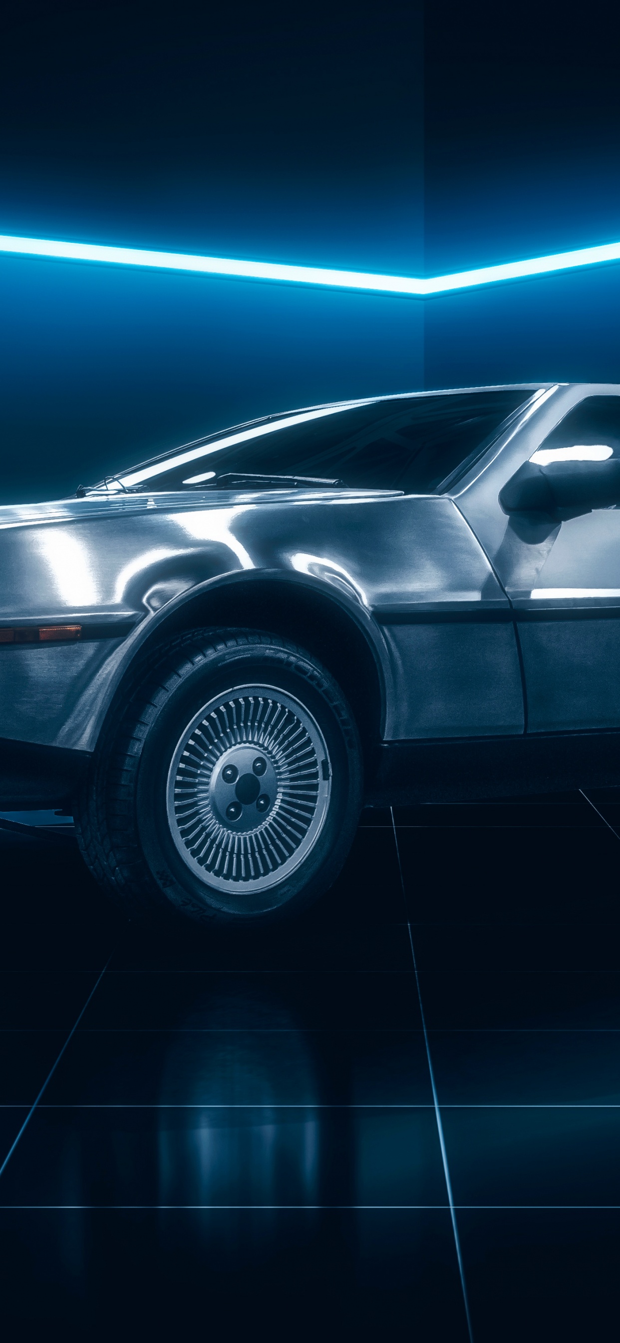 Обои ДМС Делориан, назад в будущее, Делориан Мотор Компани, Делориан, авто в разрешении 1242x2688