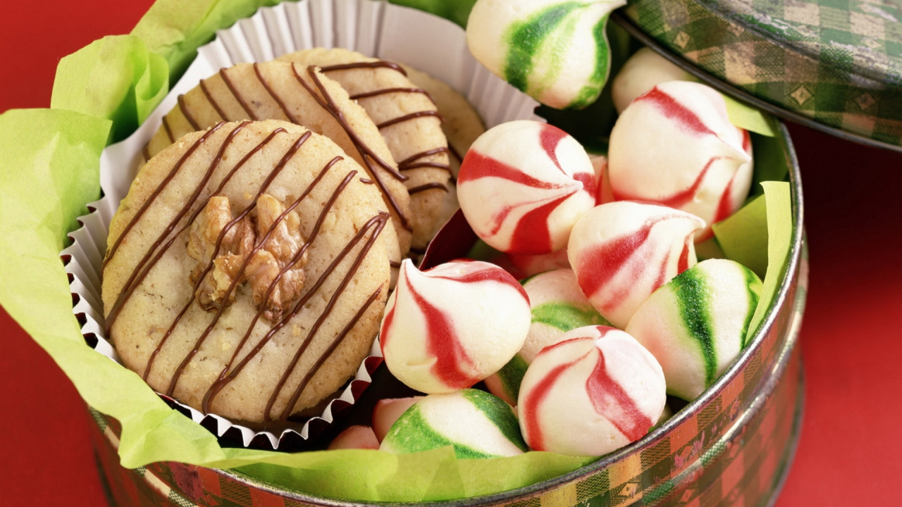 Обои пища, рецепт, завтрак, рождественское печенье, печенье и сухари в разрешении 1280x720