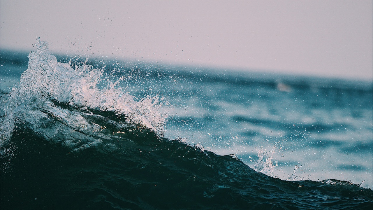 Обои океан, море, ветровая волна, волна, вода в разрешении 1280x720