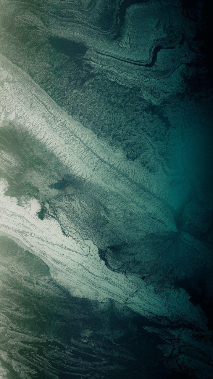 Обои полночь зеленый, ios, iOS 13, яблоко, вода в разрешении 720x1280