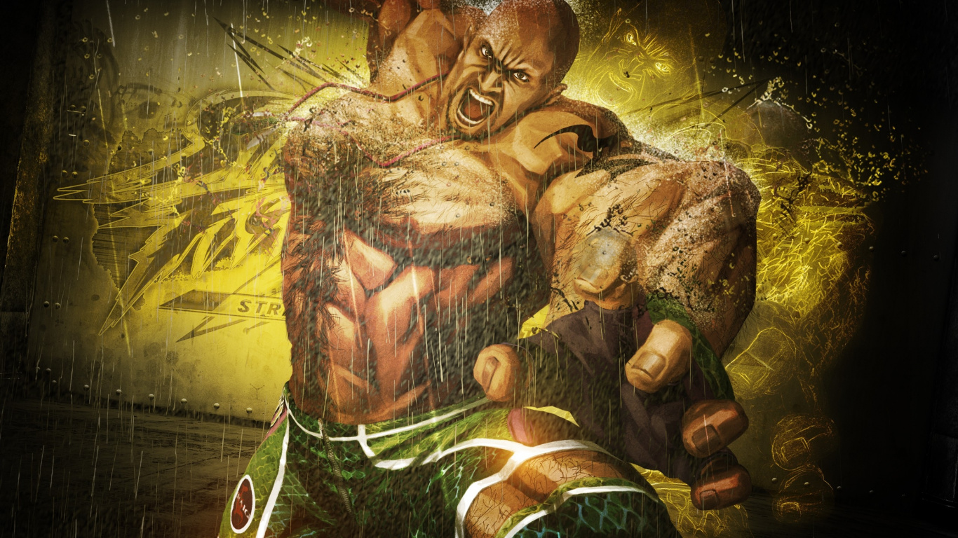 Обои Джин казама, иллюстрация, фикция, тело, мышцы в разрешении 1366x768