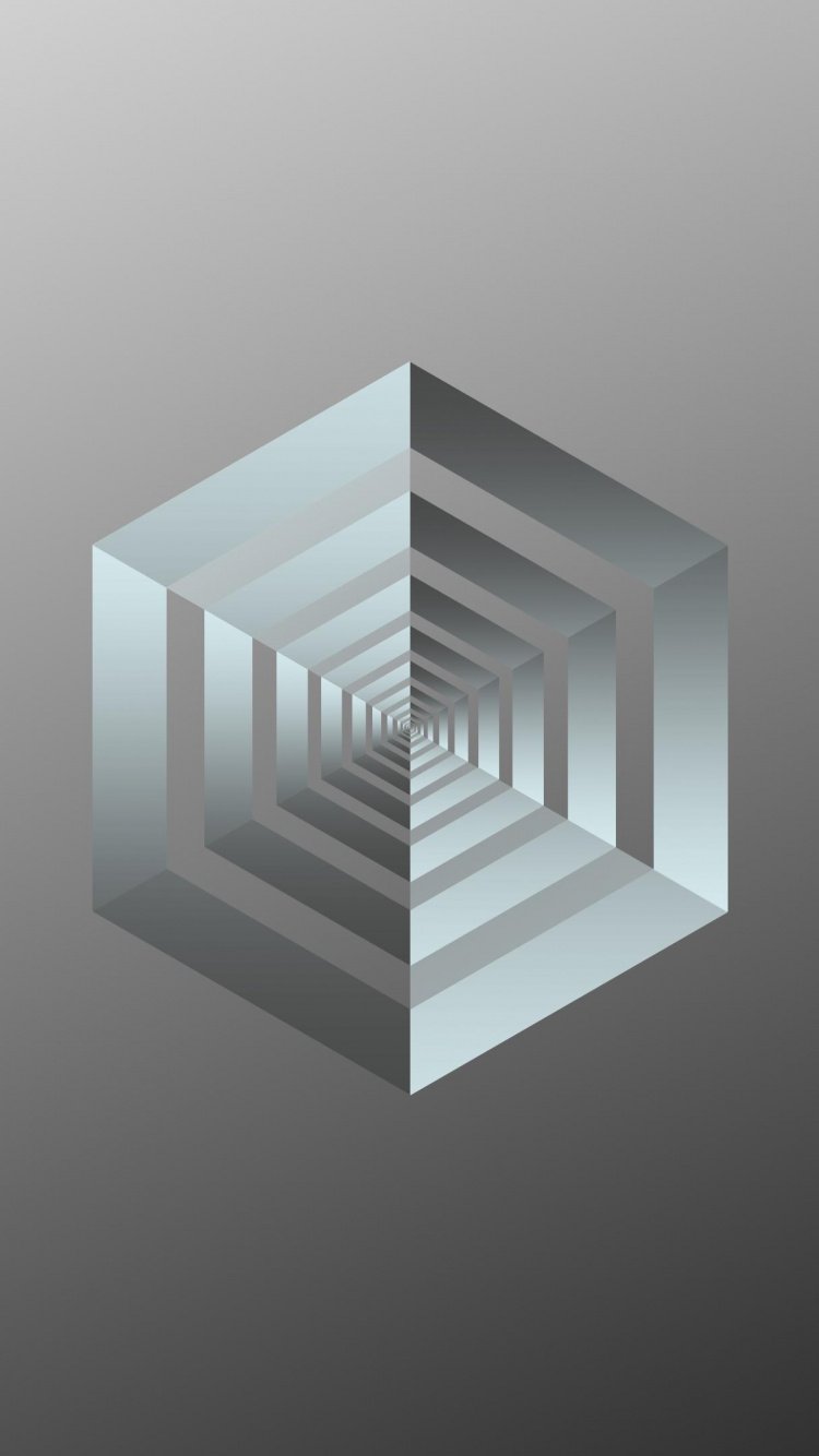 Обои угол, лого, графика, симметрия, линия в разрешении 750x1334