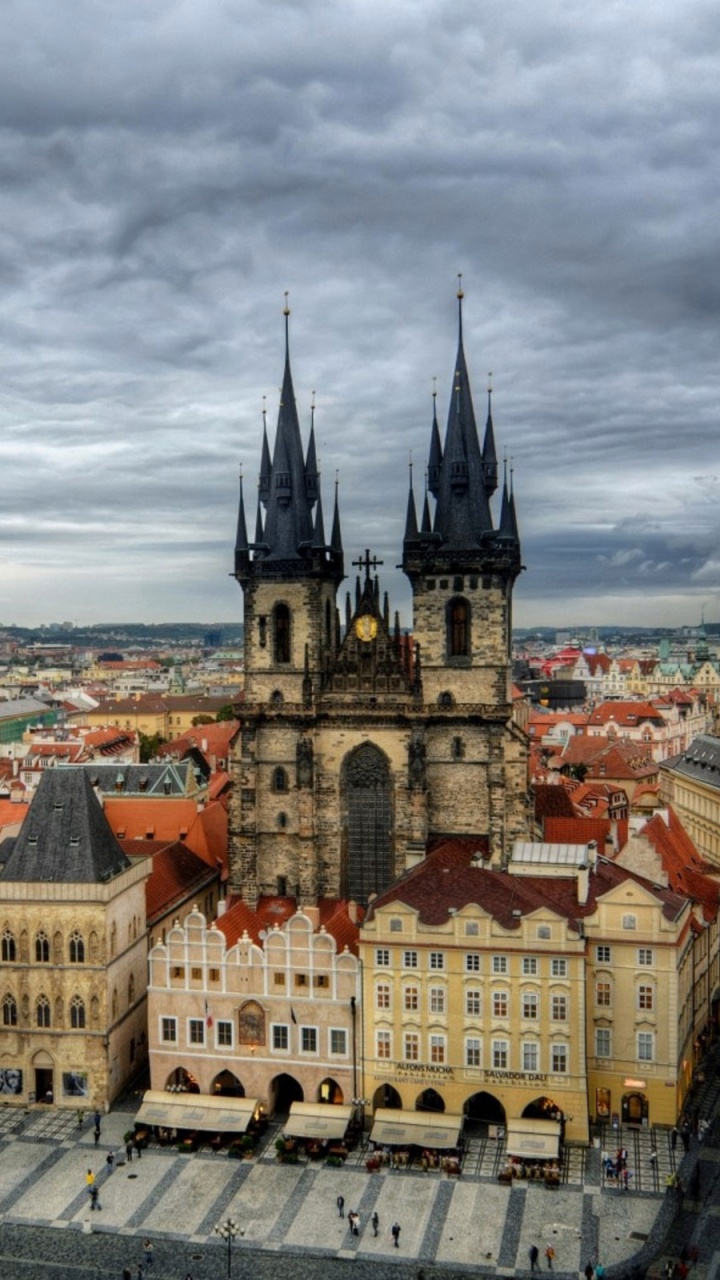 Обои староместская площадь, городская площадь, ориентир, городок, город в разрешении 720x1280