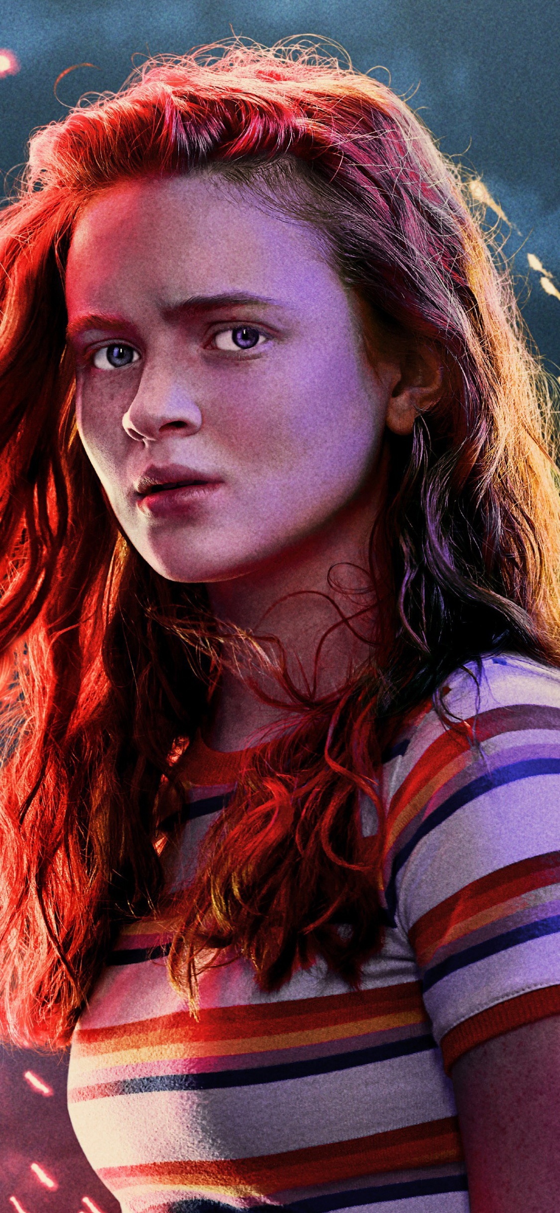 Обои Странные Вещи, Раковина Сэди, одиннадцать лет, постер, нетфликс в разрешении 1125x2436