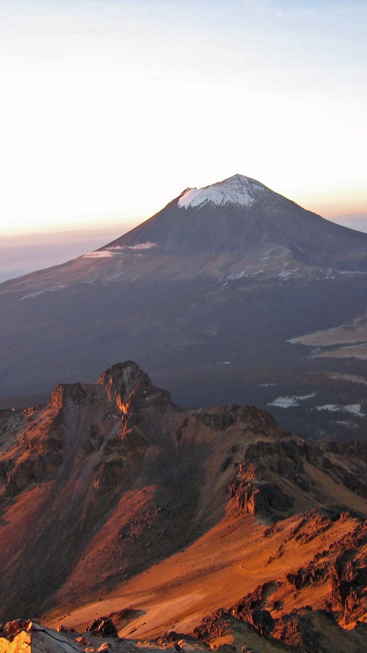 Обои хребет, вулкан, пейзажи гор, Пико-де-Орисаба, гора в разрешении 720x1280