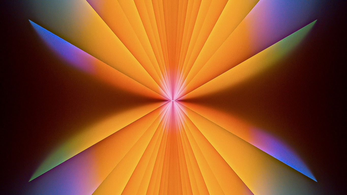 Обои фрактальное искусство, арт, свет, цветной, анимация в разрешении 1366x768