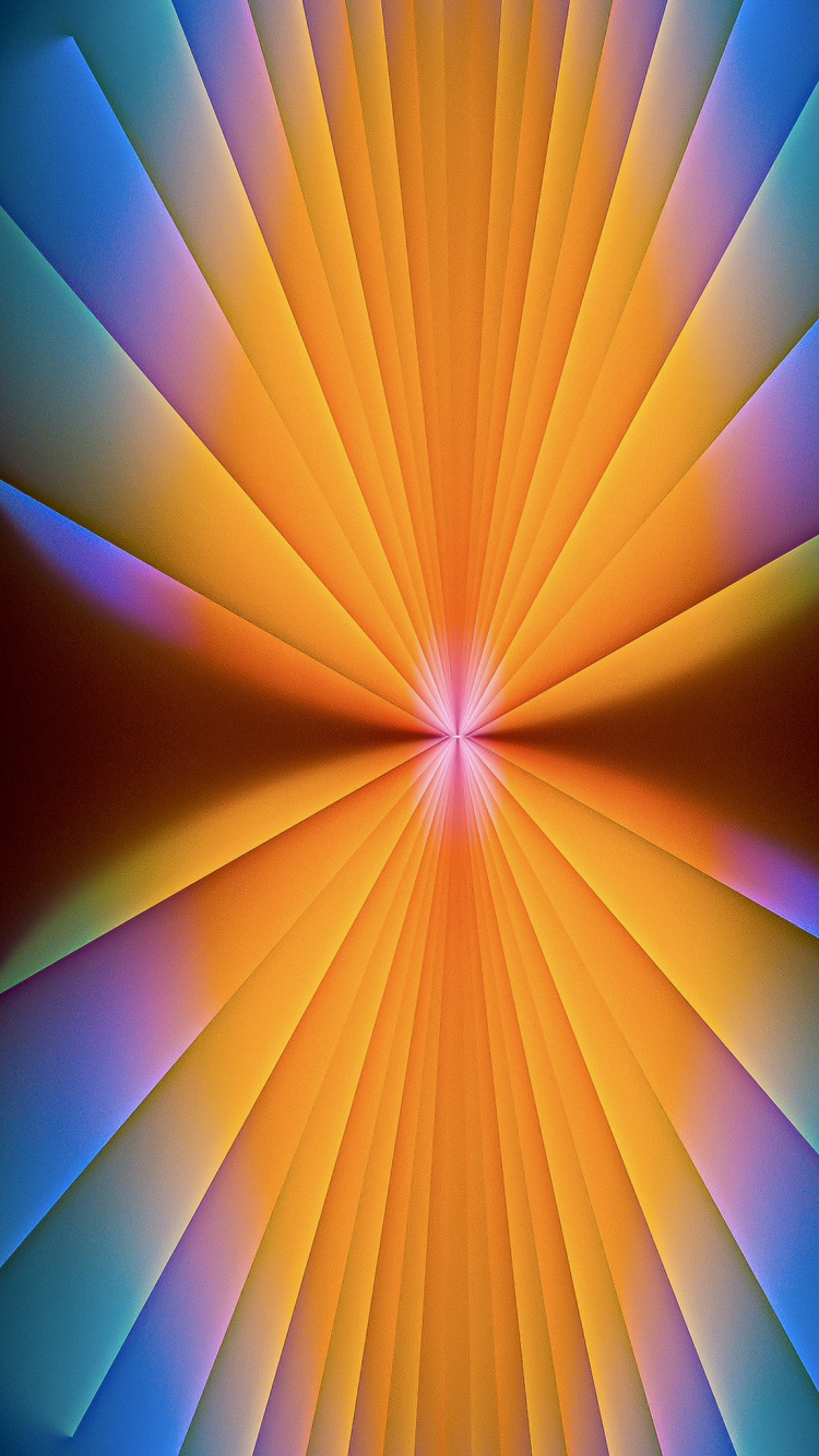 Обои фрактальное искусство, арт, свет, цветной, анимация в разрешении 750x1334