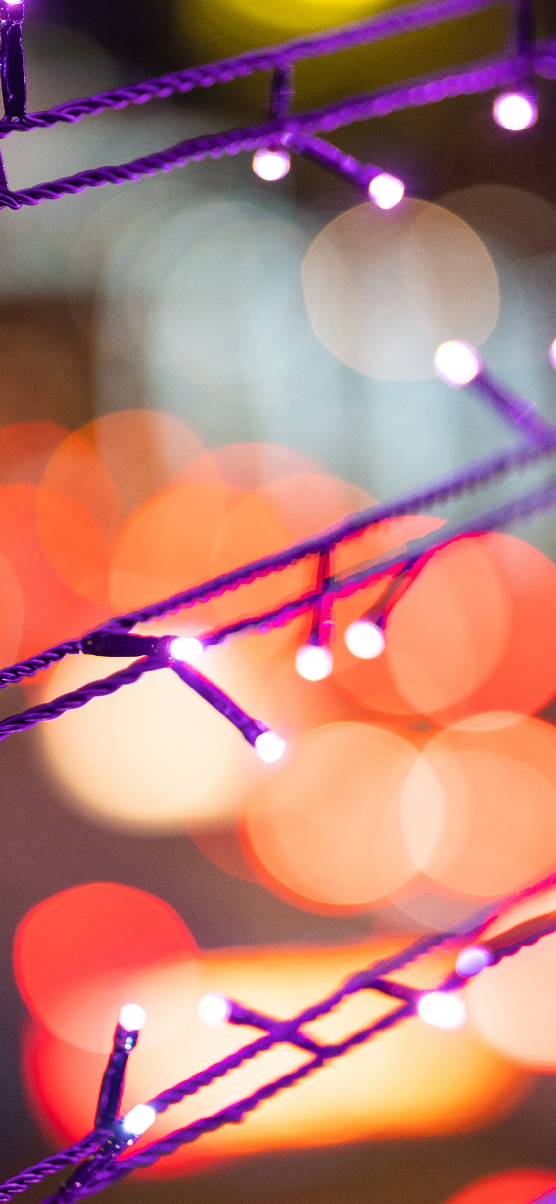 Обои свет, освещение, светодиодные лампы, электрическое освещение, пурпур в разрешении 1125x2436