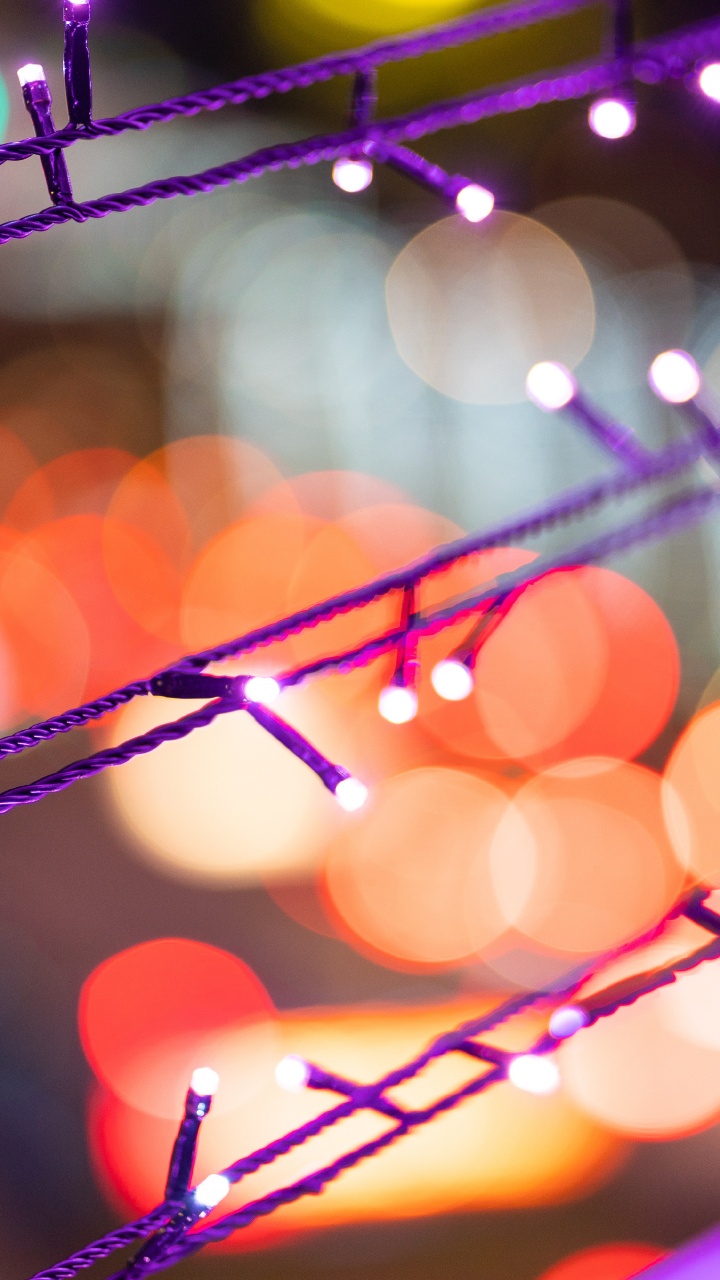 Обои свет, освещение, светодиодные лампы, электрическое освещение, пурпур в разрешении 720x1280