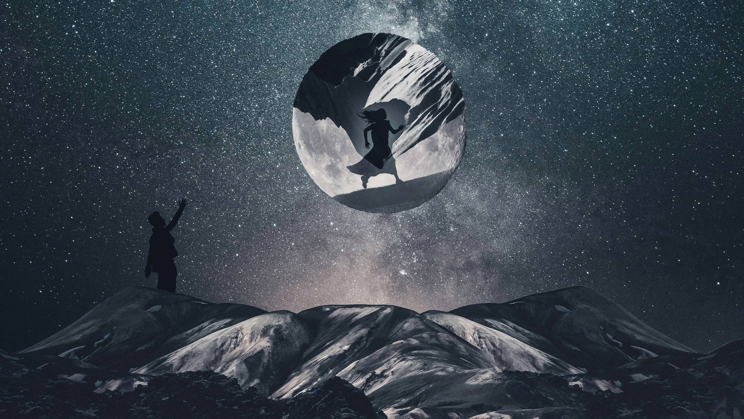 Обои атмосфера, мун пания, мир, гора, природа в разрешении 2560x1440