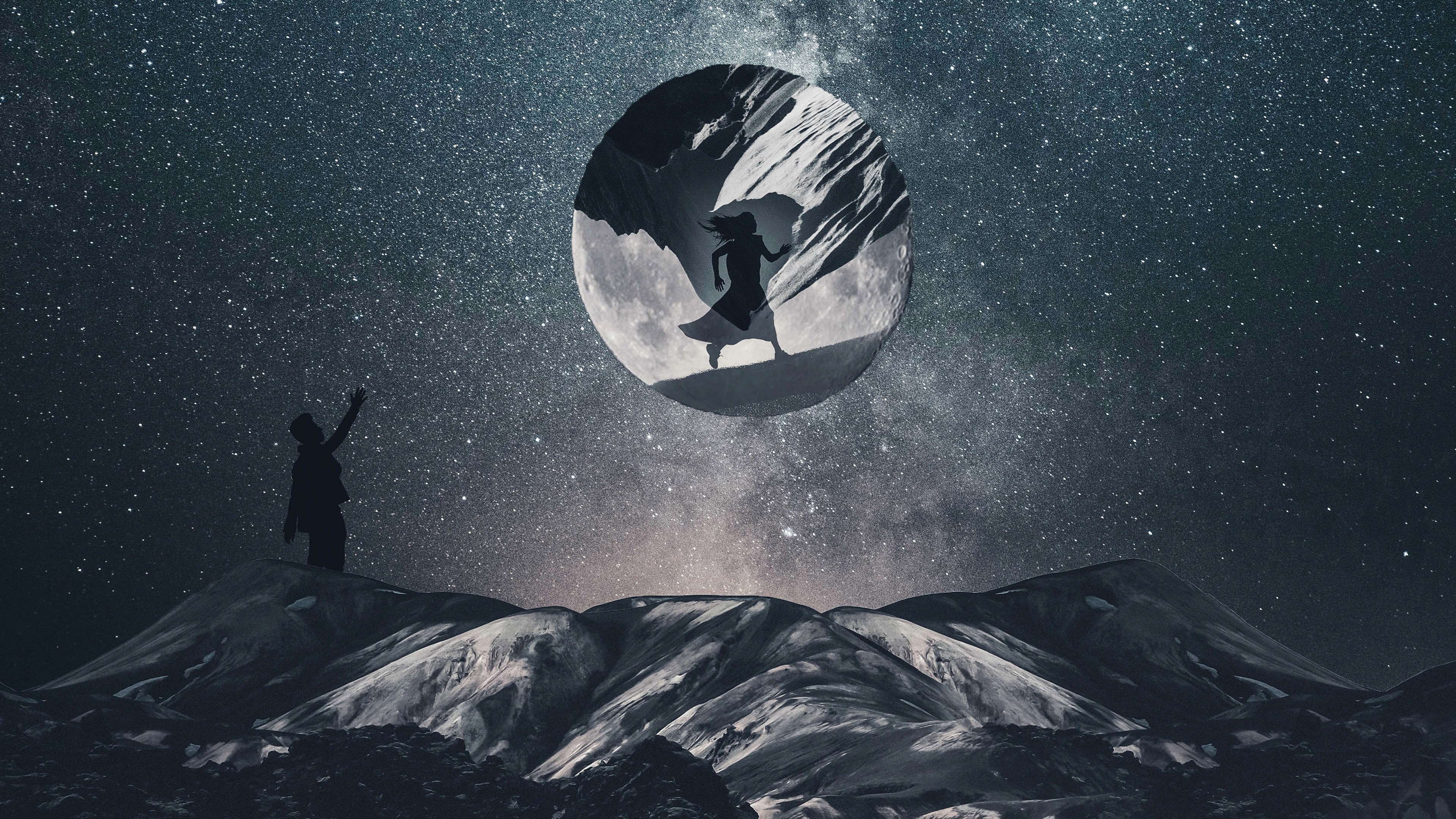 Обои атмосфера, мун пания, мир, гора, природа в разрешении 3840x2160