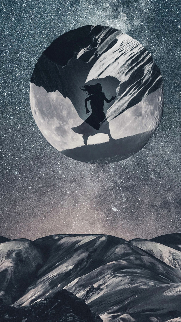 Обои атмосфера, мун пания, мир, гора, природа в разрешении 750x1334