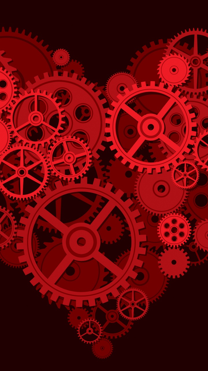 Обои сердце, красный цвет, День Святого Валентина, ткань, любовь в разрешении 720x1280