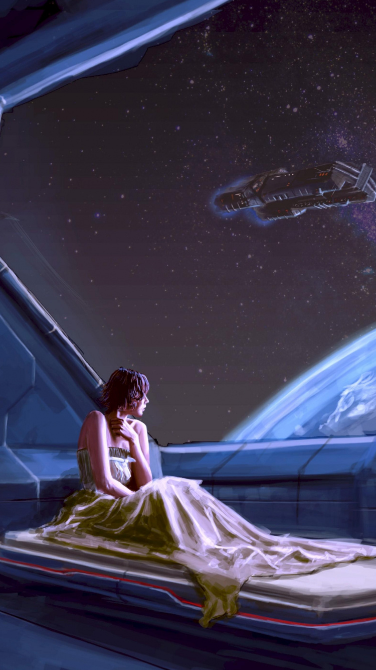 Обои Научная фантастика, космос, небо, фантастика, Вселенная в разрешении 750x1334