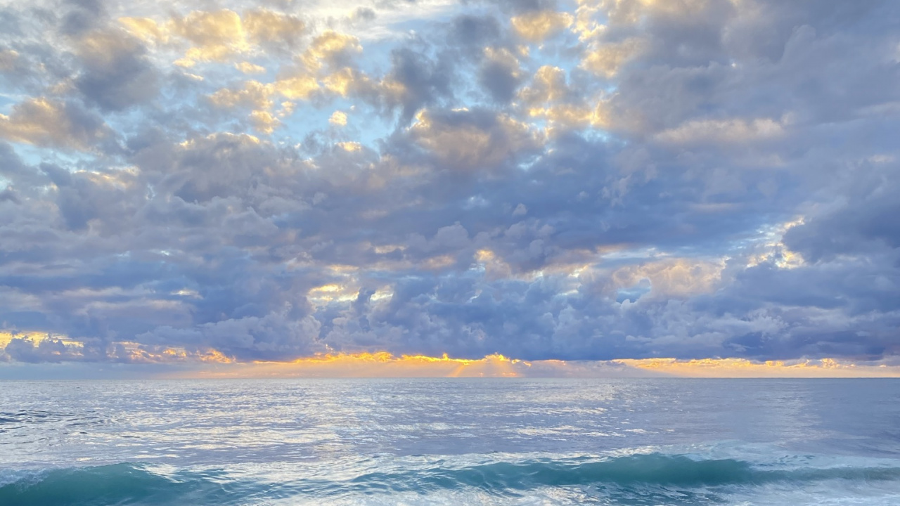 Обои море, облако, вода, жидкость, природный ландшафт в разрешении 1280x720