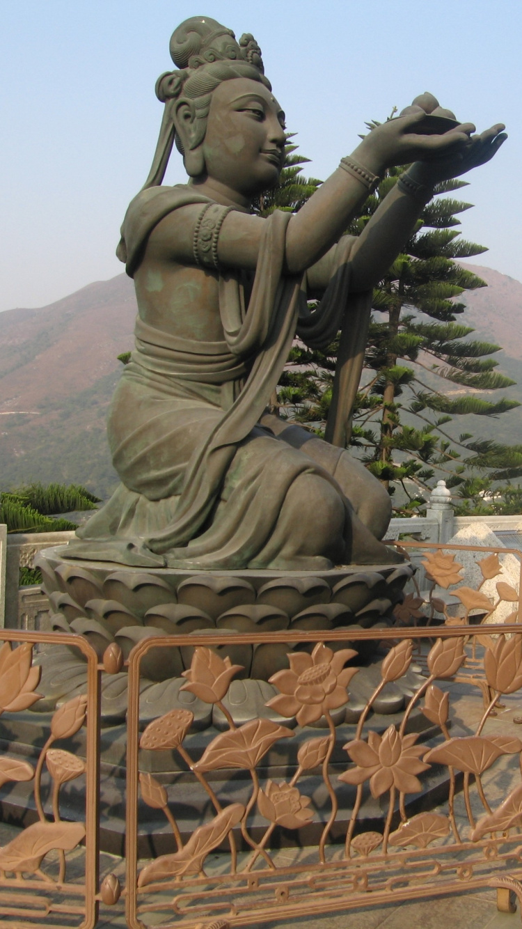 Обои статуя, туризм, скульптура, памятник, историческое место в разрешении 750x1334