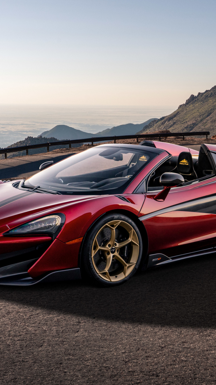 Обои пик макларен 600 л., Макларен 600 лт 2020, Макларен, Паук Макларен 600LT, легковые автомобили в разрешении 750x1334