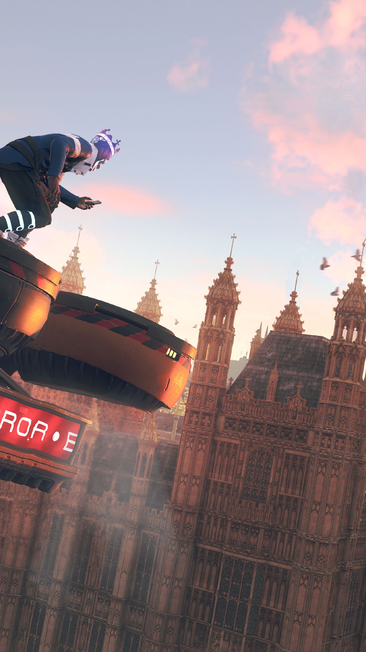 Обои Смотреть Собак Легион, приключенческая игра, ubisoft, игры, сторожевой пес в разрешении 750x1334