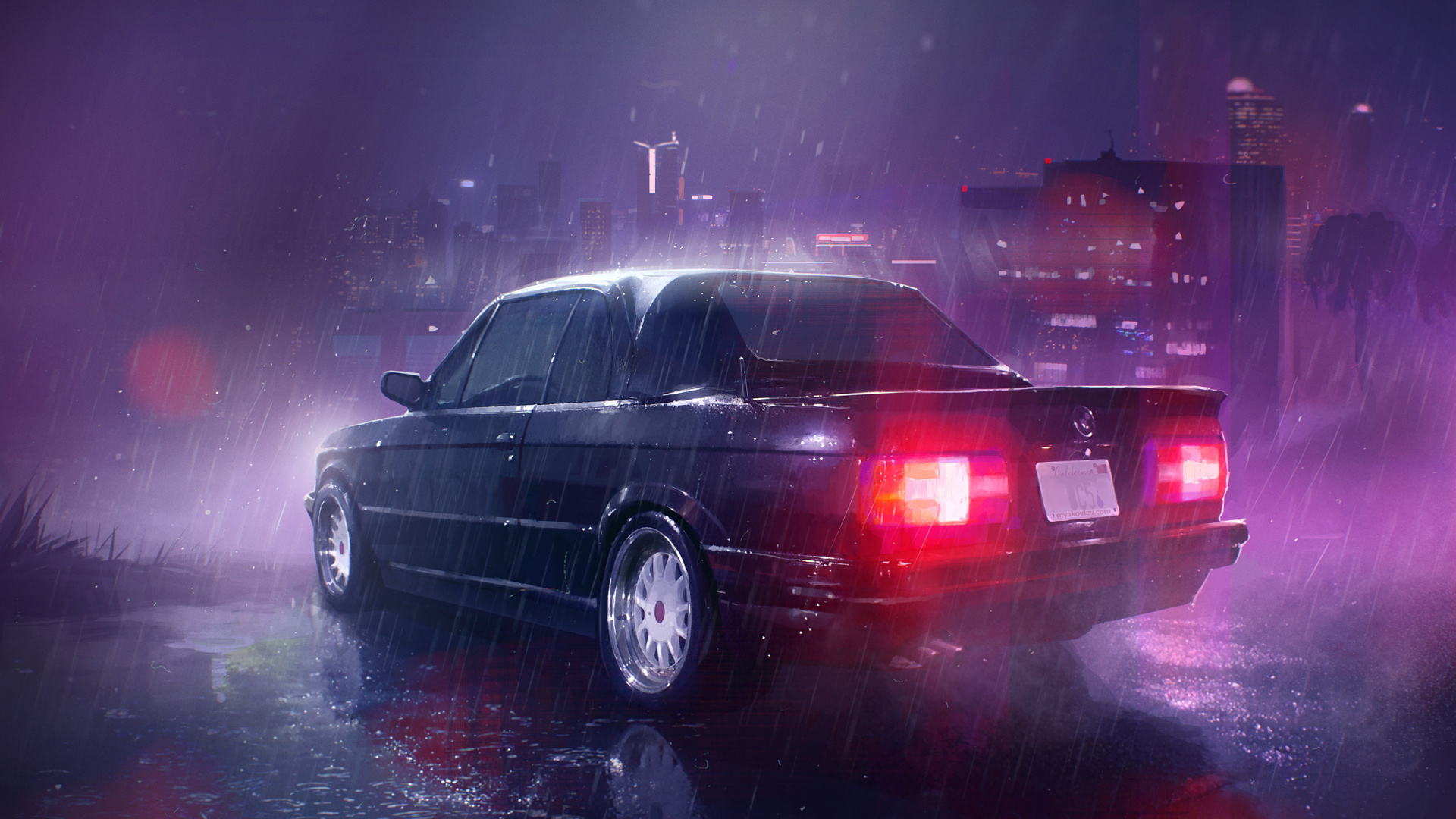 Обои Байерише Моторен Верке АГ, авто, bmw m3, седан, автомобильное освещение в разрешении 1920x1080