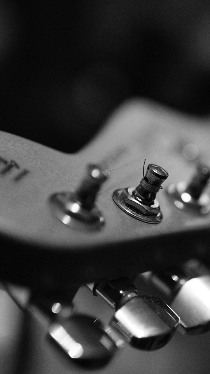 Обои гитара, акустическая гитара, музыкальный инструмент, щипковые струнные инструменты, монохромный в разрешении 720x1280