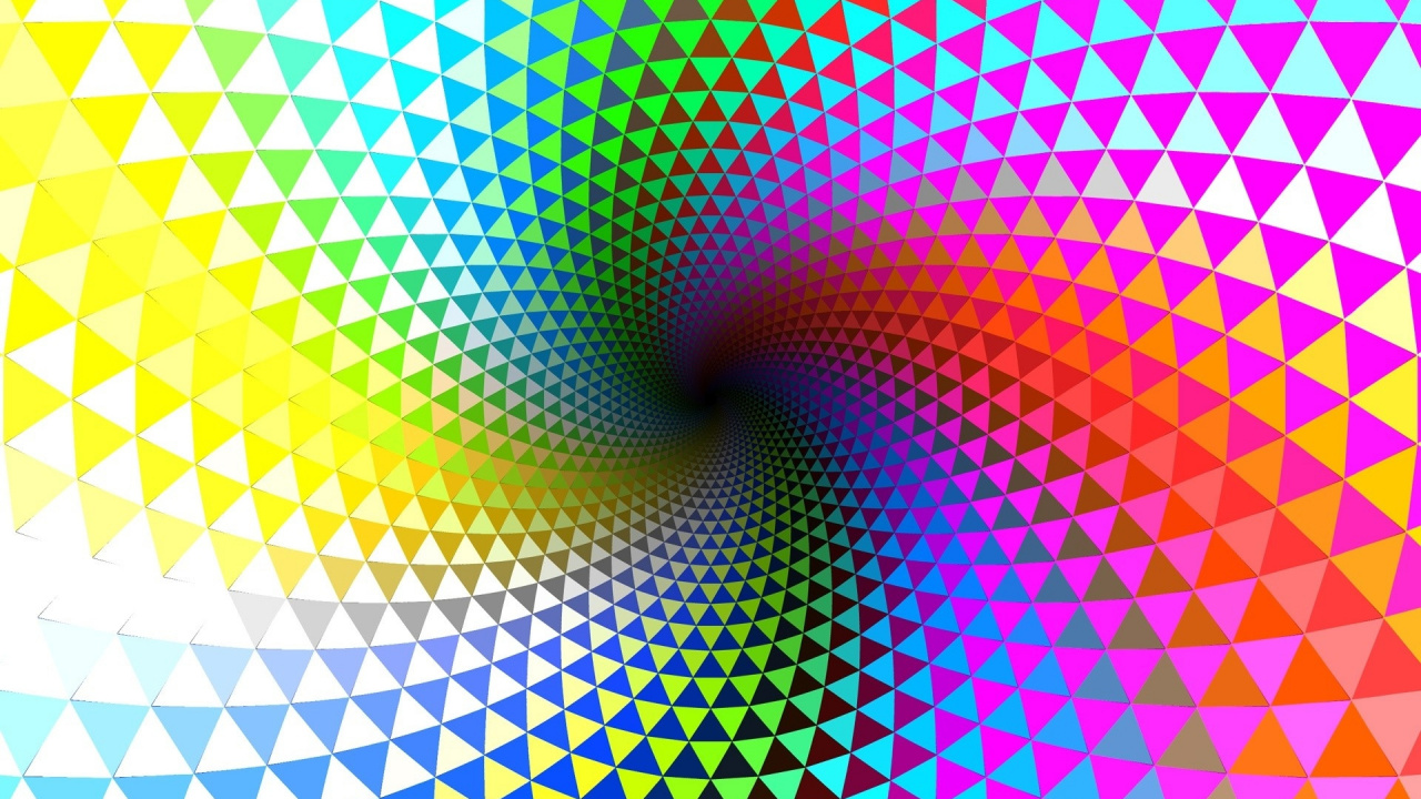 Обои цвет, узор, линия, круг, симметрия в разрешении 1280x720
