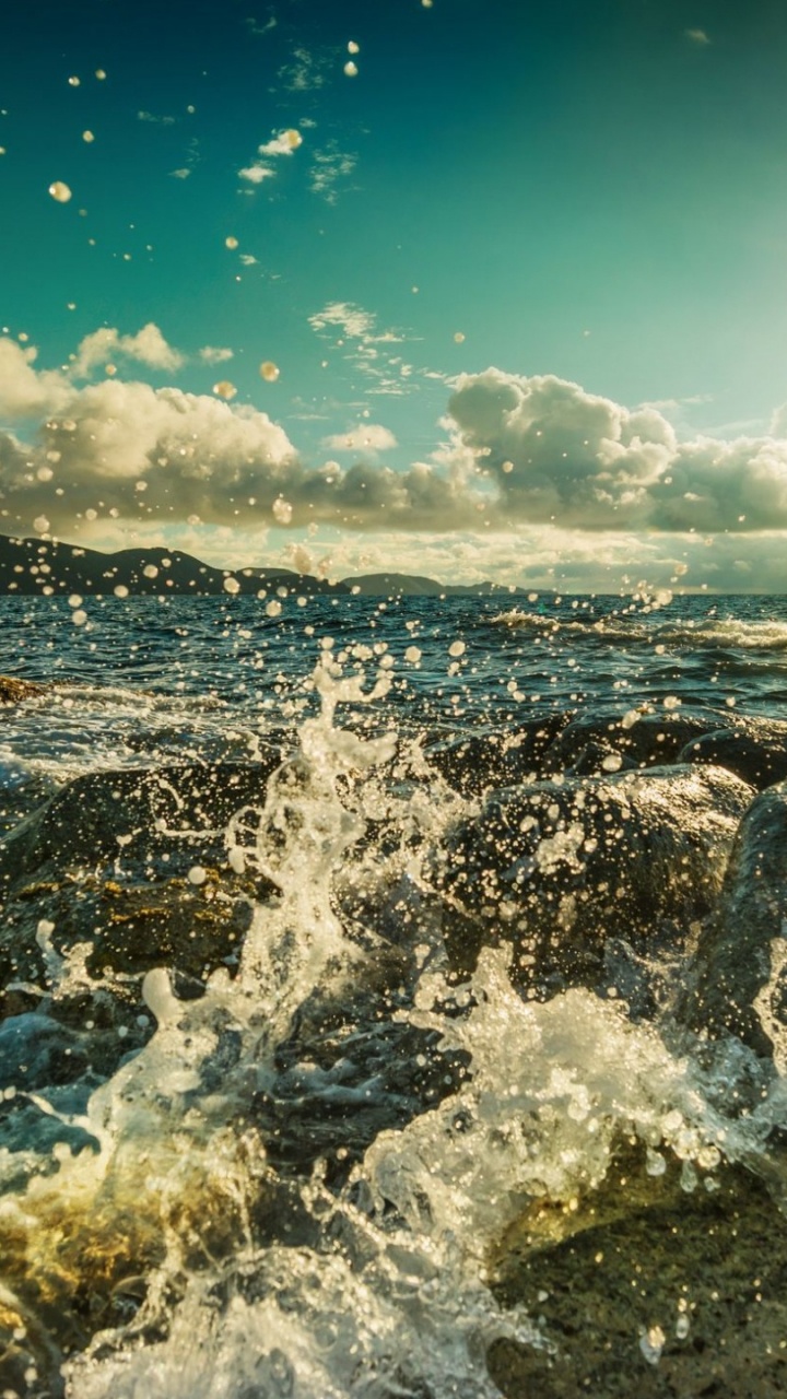 Обои океан, море, берег, побережье, волна в разрешении 720x1280