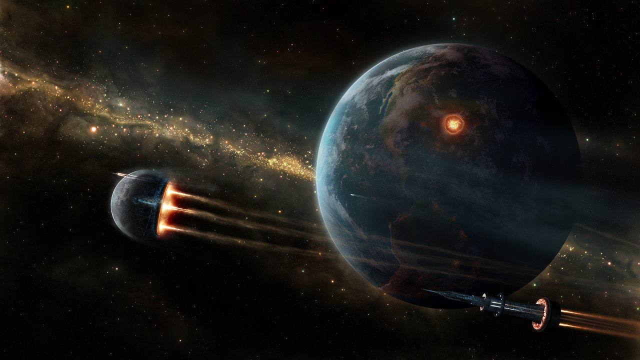 Обои планета, космическое пространство, астрономический объект, космос, Солнечная система в разрешении 1280x720