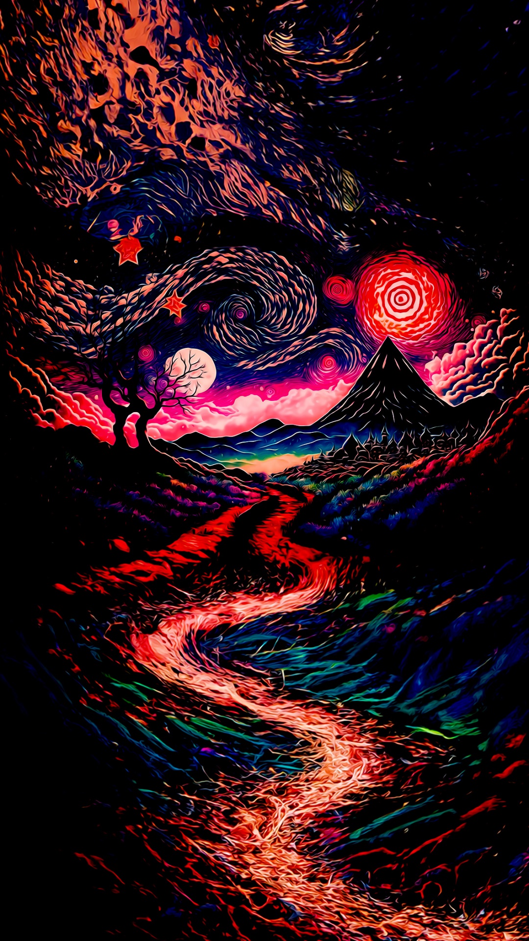 Обои живопись, визуальное искусство, арт, телефонепа, графический дизайн в разрешении 1080x1920