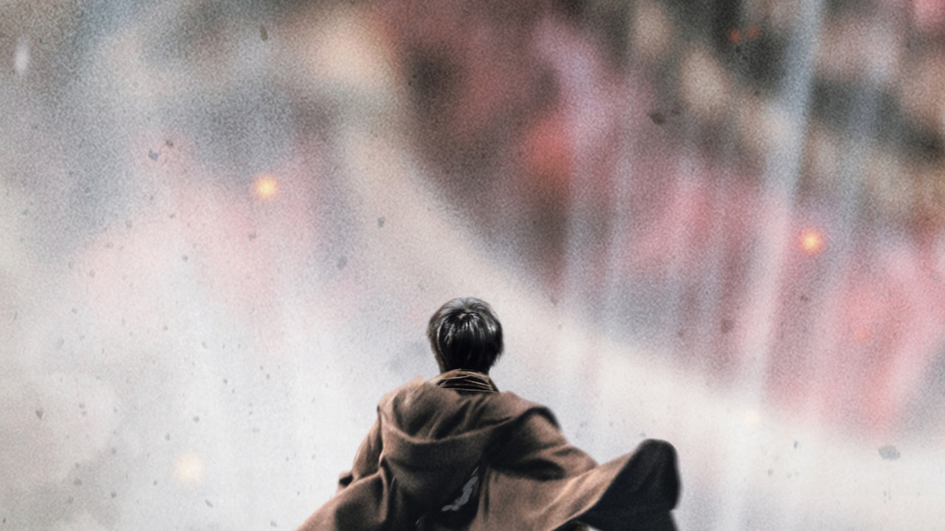 Обои постер к фильму Атака титанов, эрен йегер, постер, графика поп-культуры, 11 х 17 в разрешении 1366x768