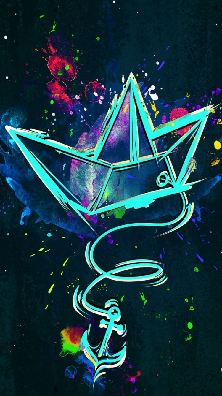 Обои графический дизайн, визуальное искусство, постер, треугольник, арт в разрешении 750x1334