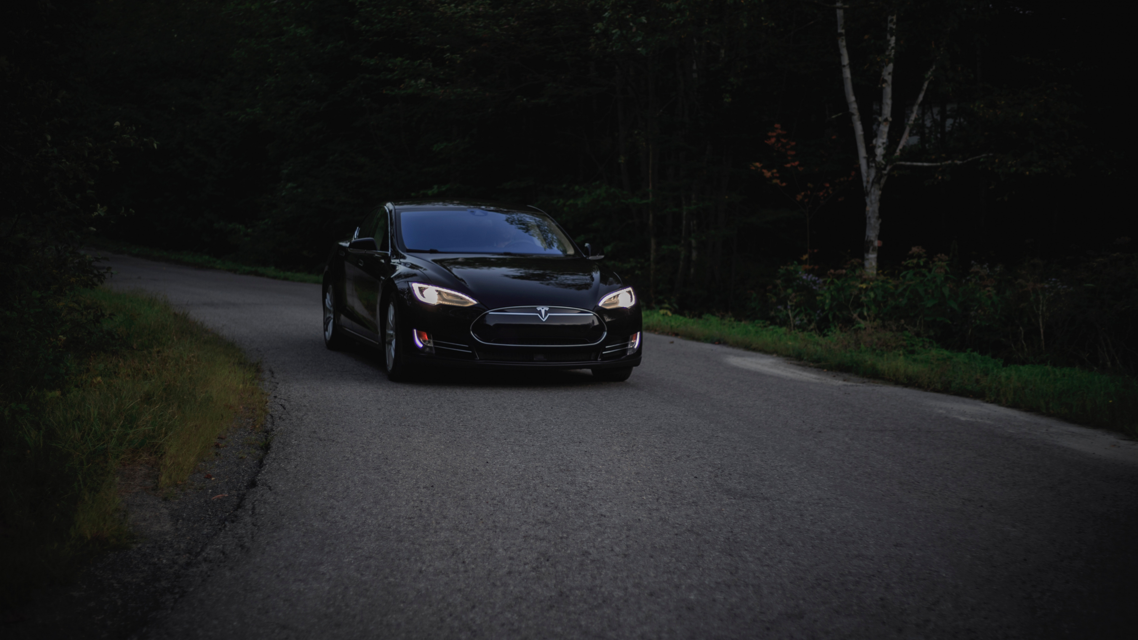 Обои Tesla Model S, авто, автомобильное освещение, фара, Tesla в разрешении 3840x2160