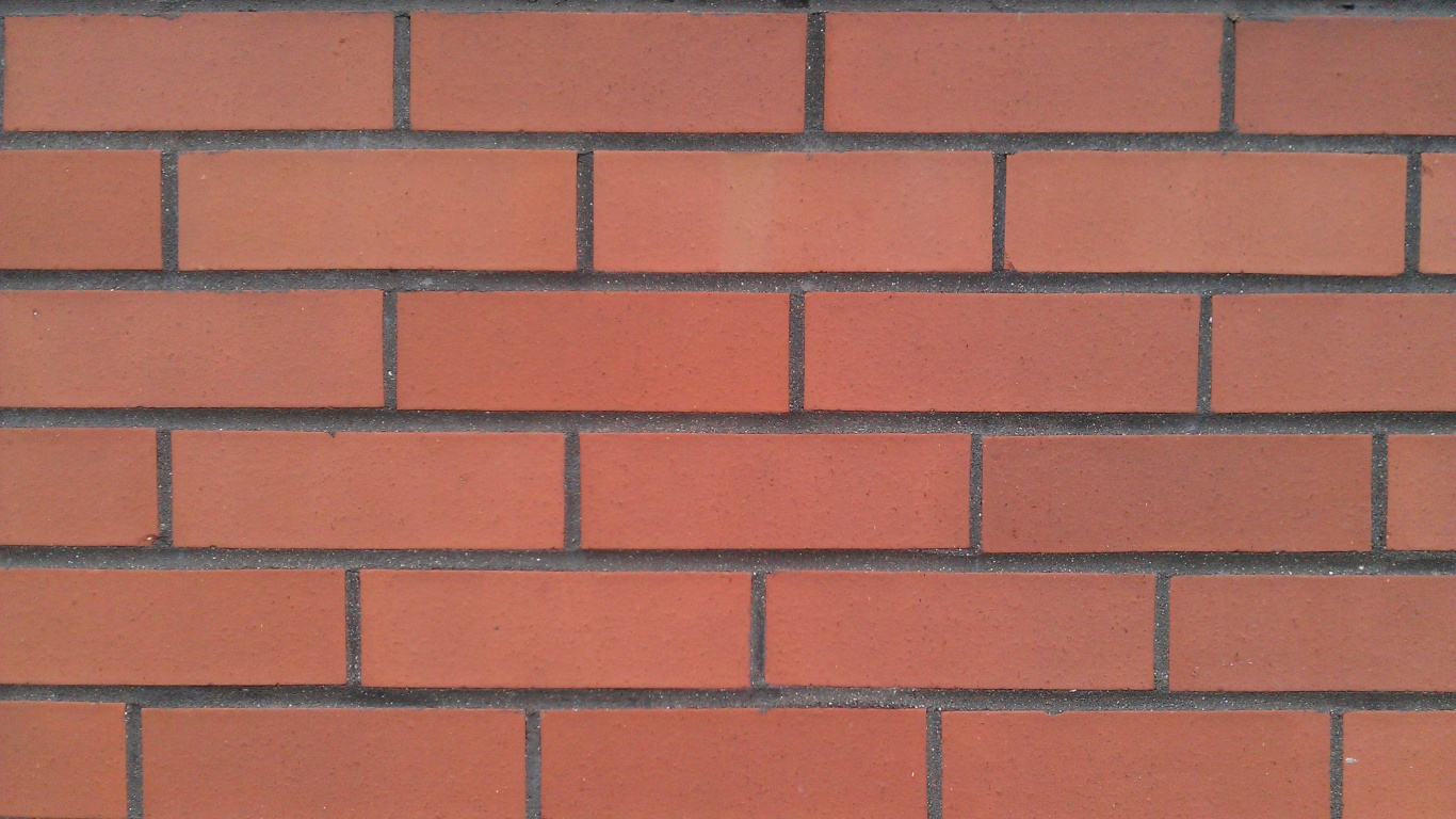Обои кирпич, стена, кирпичная кладка, линия, каменщик в разрешении 1366x768