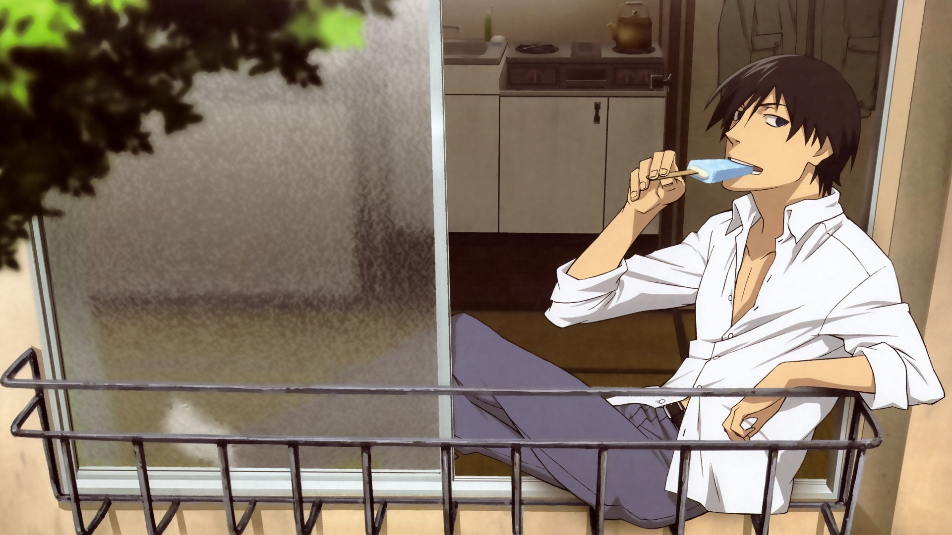 Обои таблица, фан арт, мангака, мебель, стол в разрешении 1920x1080