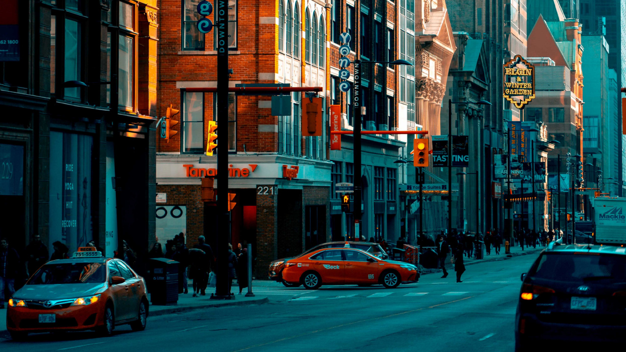 Обои здание, городской район, город, метрополия, деловой район в разрешении 1280x720