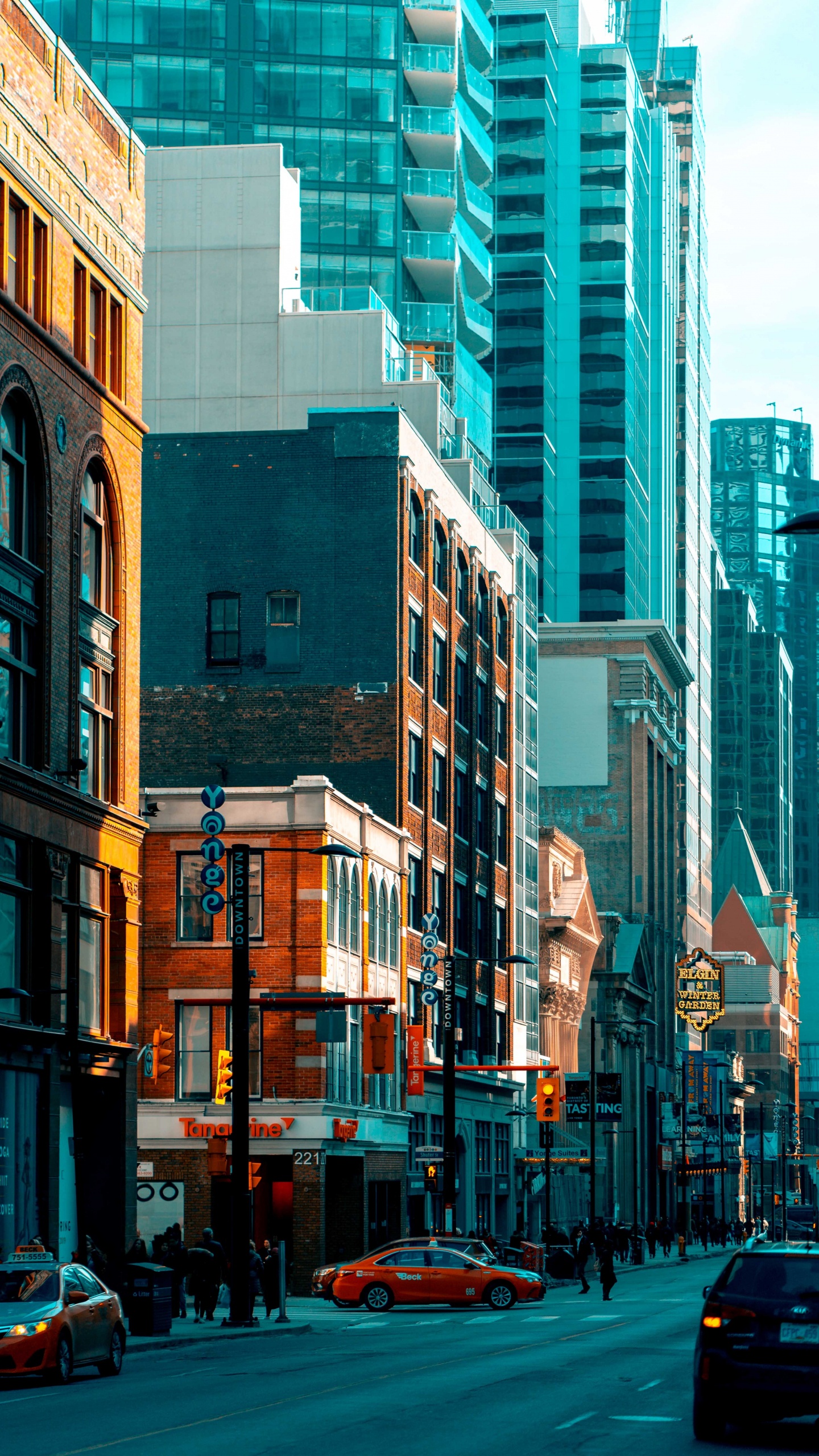 Обои здание, городской район, город, метрополия, деловой район в разрешении 1440x2560