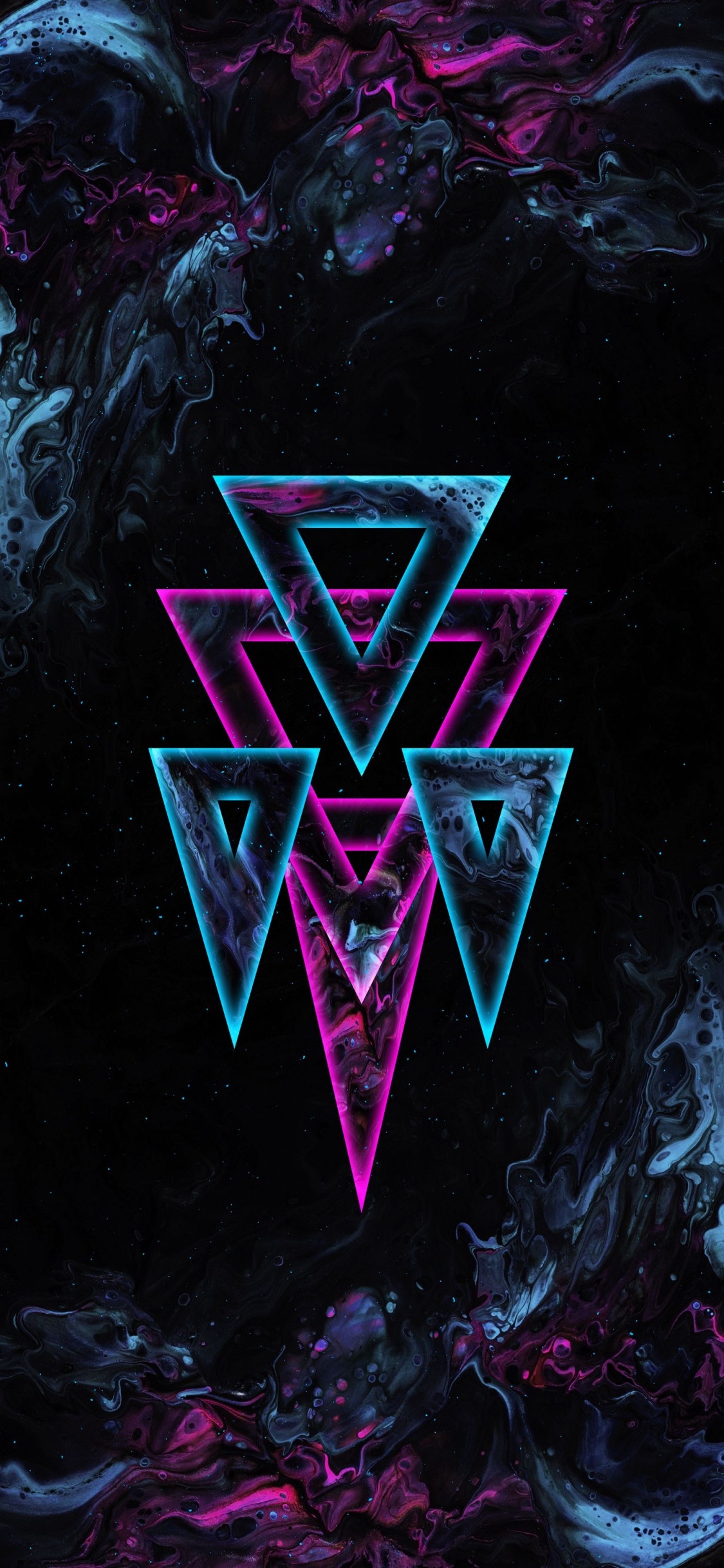 Обои синий фиолетовый, пурпур, Фиолетовый, цветной, синий в разрешении 1125x2436