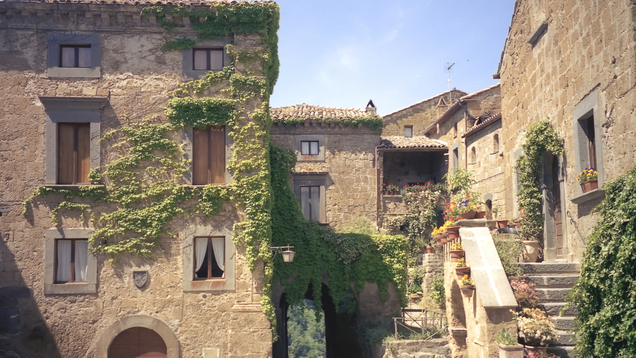 Обои Чивита де Баньореджо, Чивита-ди-Баньореджо, Рим, орвието, путешествие в разрешении 1280x720