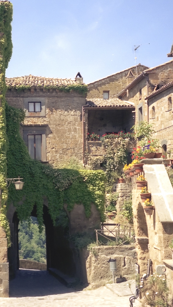 Обои Чивита де Баньореджо, Чивита-ди-Баньореджо, Рим, орвието, путешествие в разрешении 720x1280