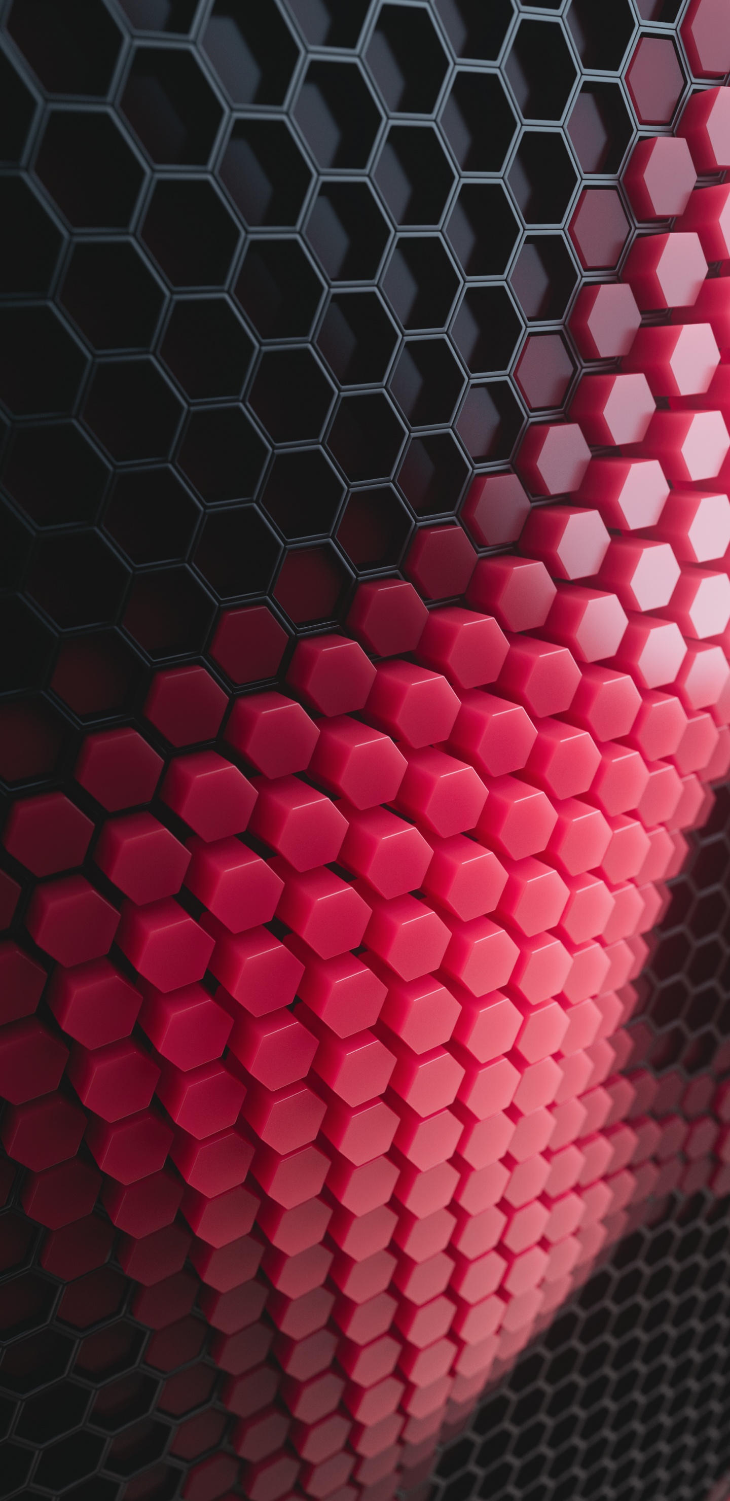 Обои свет, ячейка, пурпурный цвет, уголь, полутона и оттенки в разрешении 1440x2960