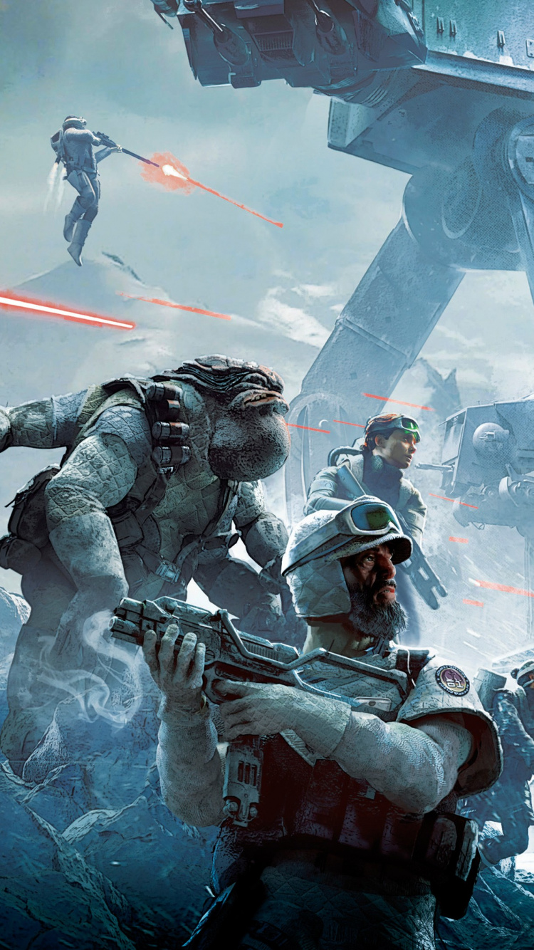 Обои небо, Вездеходный Бронированный Транспорт, Звездные видео войны игры, Звездные войны Battlefront, энакин Скайуокер в разрешении 750x1334