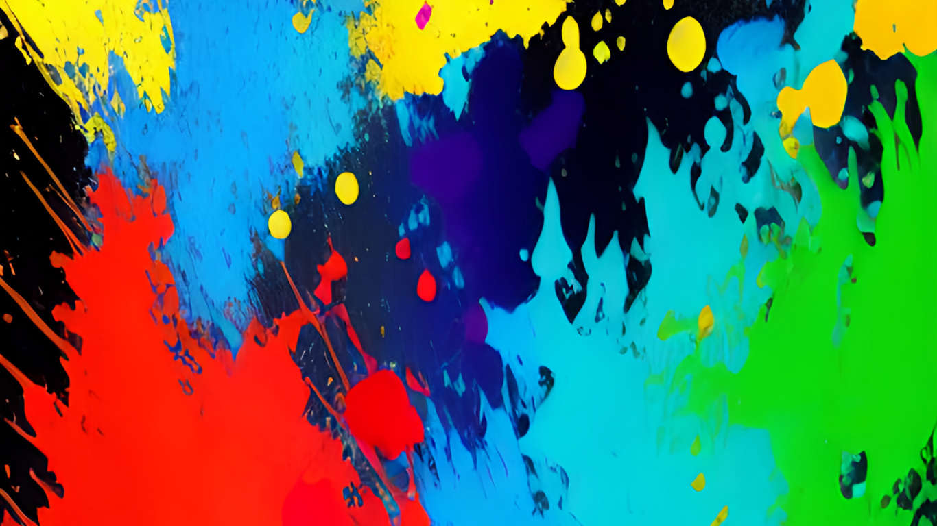 Обои визуальное искусство, графический дизайн, акриловая краска, красочность, прямоугольник в разрешении 1366x768