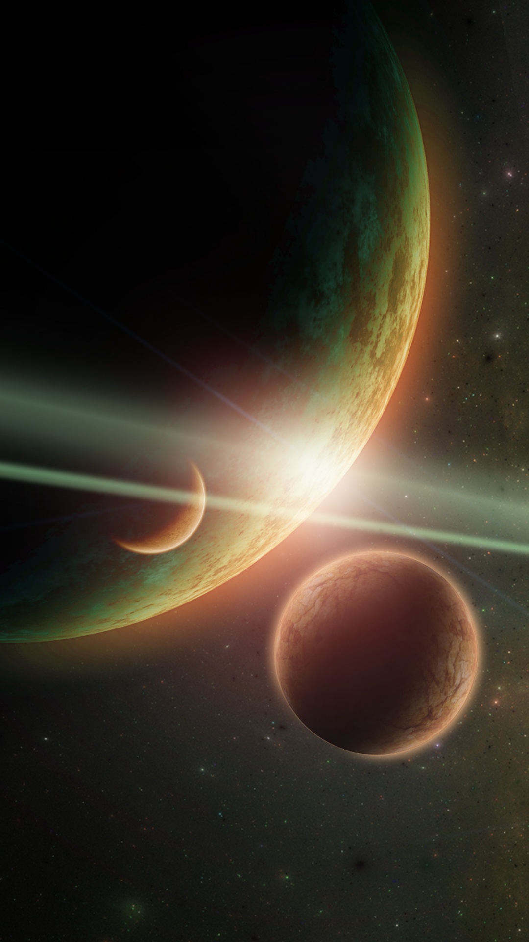 Обои космос, планета, космическое пространство, атмосфера, астрономический объект в разрешении 1080x1920