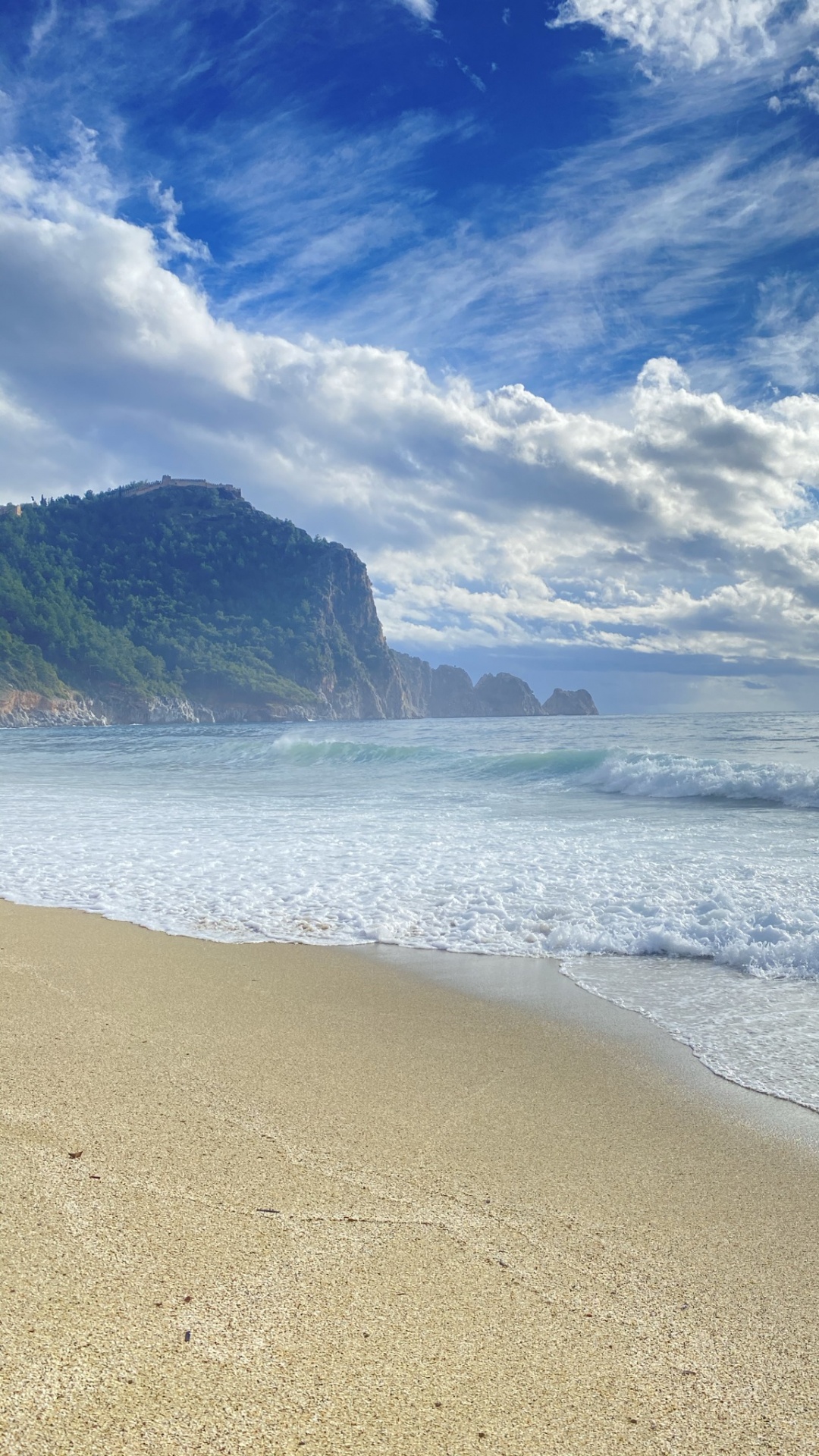 Обои море, облако, вода, пляж, природный ландшафт в разрешении 1080x1920