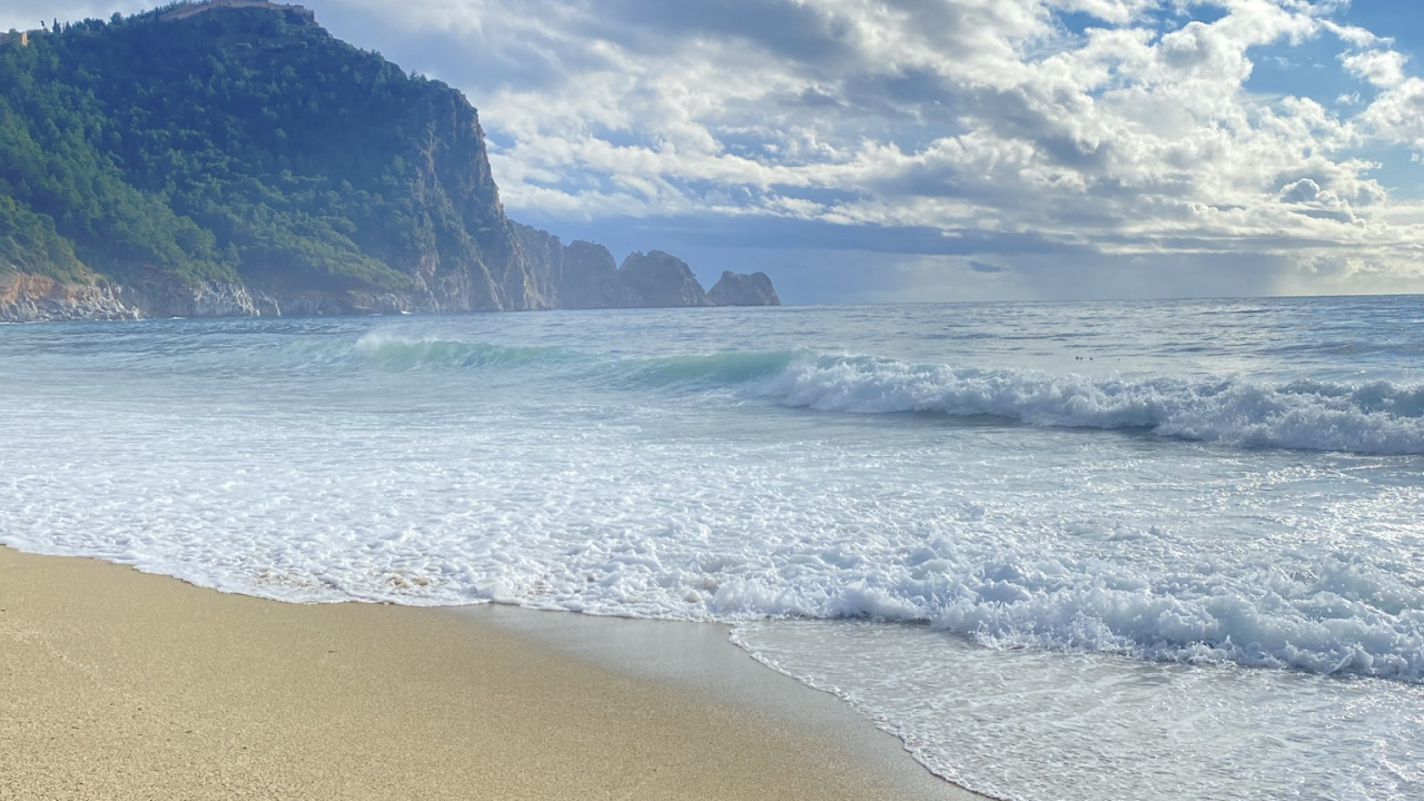 Обои море, облако, вода, пляж, природный ландшафт в разрешении 1280x720